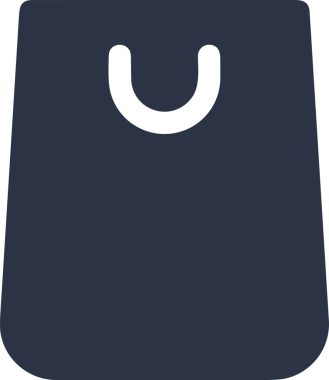 Web ve Grafiksel Tasarım için Minimalist Torba Simgesi Tasarım Biçimi Siyah ve Beyaz PNG