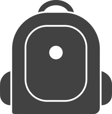 Web ve Grafiksel Tasarım için Minimalist Torba Simgesi Tasarım Biçimi Siyah ve Beyaz PNG