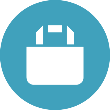 Web ve Grafiksel Tasarım için Minimalist Torba Simgesi Tasarım Biçimi Siyah ve Beyaz PNG