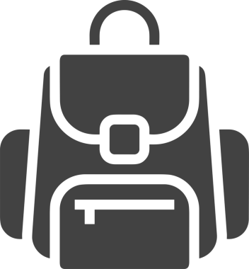 Web ve Grafiksel Tasarım için Minimalist Torba Simgesi Tasarım Biçimi Siyah ve Beyaz PNG