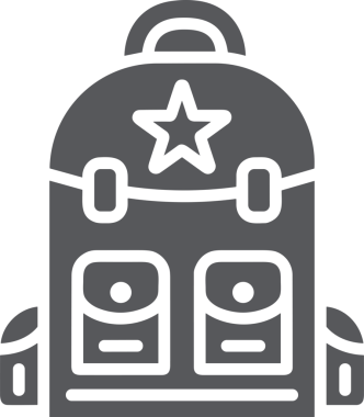 Web ve Grafiksel Tasarım için Minimalist Torba Simgesi Tasarım Biçimi Siyah ve Beyaz PNG