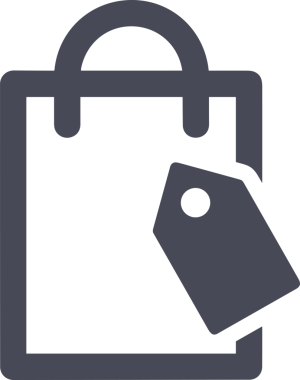 Web ve Grafiksel Tasarım için Minimalist Torba Simgesi Tasarım Biçimi Siyah ve Beyaz PNG