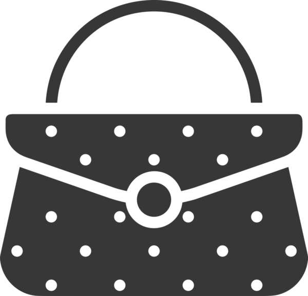 Web ve Grafiksel Tasarım için Minimalist Torba Simgesi Tasarım Biçimi Siyah ve Beyaz PNG