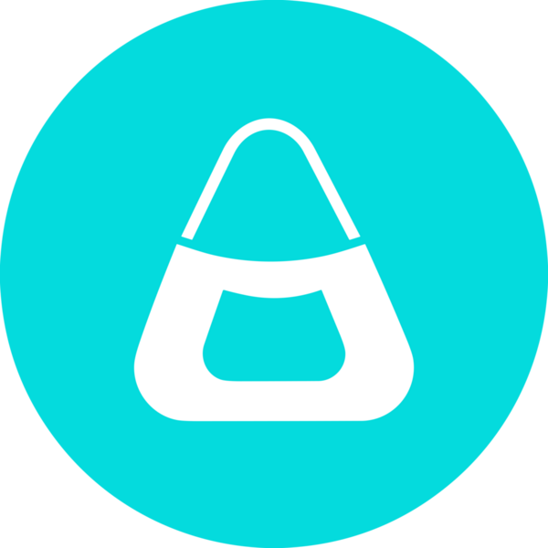 Web ve Grafiksel Tasarım için Minimalist Torba Simgesi Tasarım Biçimi Siyah ve Beyaz PNG