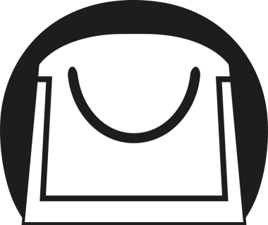 Web ve Grafiksel Tasarım için Minimalist Torba Simgesi Tasarım Biçimi Siyah ve Beyaz PNG