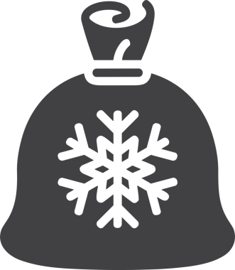 Web ve Grafiksel Tasarım için Minimalist Torba Simgesi Tasarım Biçimi Siyah ve Beyaz PNG