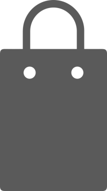 Web ve Grafiksel Tasarım için Minimalist Torba Simgesi Tasarım Biçimi Siyah ve Beyaz PNG