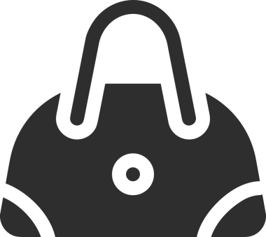 Web ve Grafiksel Tasarım için Minimalist Torba Simgesi Tasarım Biçimi Siyah ve Beyaz PNG