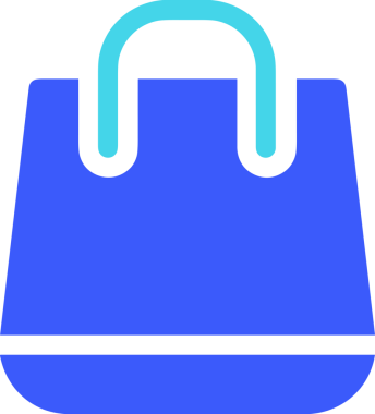 Web ve Grafiksel Tasarım için Minimalist Torba Simgesi Tasarım Biçimi Siyah ve Beyaz PNG