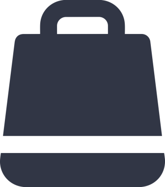 Web ve Grafiksel Tasarım için Minimalist Torba Simgesi Tasarım Biçimi Siyah ve Beyaz PNG