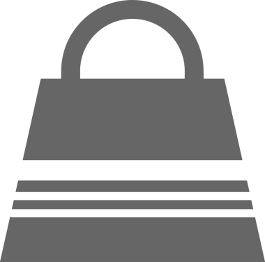 Web ve Grafiksel Tasarım için Minimalist Torba Simgesi Tasarım Biçimi Siyah ve Beyaz PNG