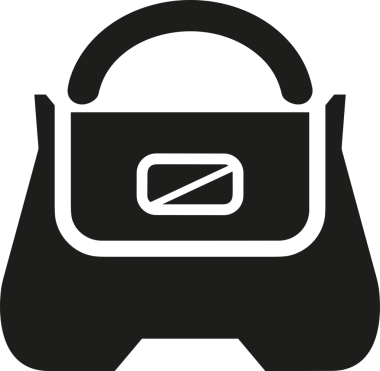 Web ve Grafiksel Tasarım için Minimalist Torba Simgesi Tasarım Biçimi Siyah ve Beyaz PNG