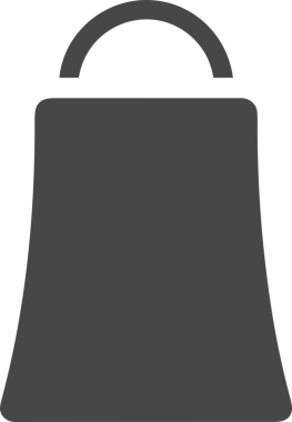 Web ve Grafiksel Tasarım için Minimalist Torba Simgesi Tasarım Biçimi Siyah ve Beyaz PNG