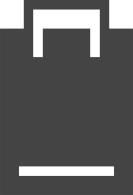 Web ve Grafiksel Tasarım için Minimalist Torba Simgesi Tasarım Biçimi Siyah ve Beyaz PNG