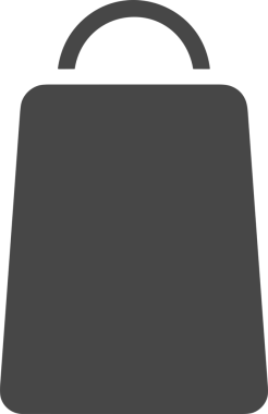 Web ve Grafiksel Tasarım için Minimalist Torba Simgesi Tasarım Biçimi Siyah ve Beyaz PNG