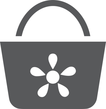 Web ve Grafiksel Tasarım için Minimalist Torba Simgesi Tasarım Biçimi Siyah ve Beyaz PNG