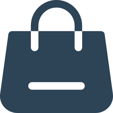 Web ve Grafiksel Tasarım için Minimalist Torba Simgesi Tasarım Biçimi Siyah ve Beyaz PNG