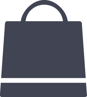 Web ve Grafiksel Tasarım için Minimalist Torba Simgesi Tasarım Biçimi Siyah ve Beyaz PNG