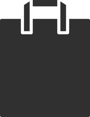 Web ve Grafiksel Tasarım için Minimalist Torba Simgesi Tasarım Biçimi Siyah ve Beyaz PNG