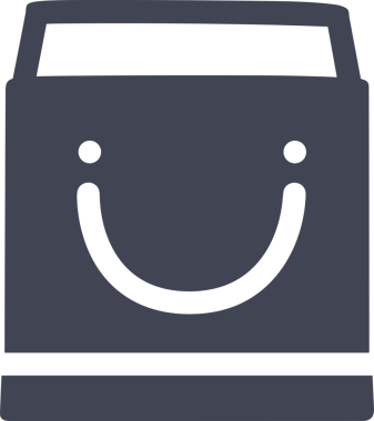 Web ve Grafiksel Tasarım için Minimalist Torba Simgesi Tasarım Biçimi Siyah ve Beyaz PNG