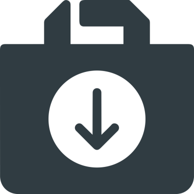 Web ve Grafiksel Tasarım için Minimalist Torba Simgesi Tasarım Biçimi Siyah ve Beyaz PNG