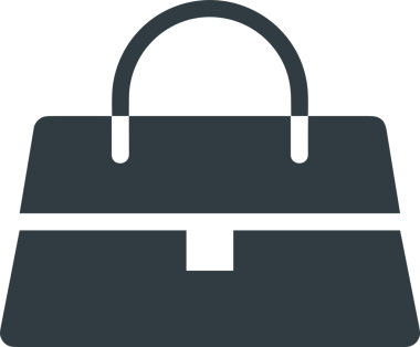 Web ve Grafiksel Tasarım için Minimalist Torba Simgesi Tasarım Biçimi Siyah ve Beyaz PNG