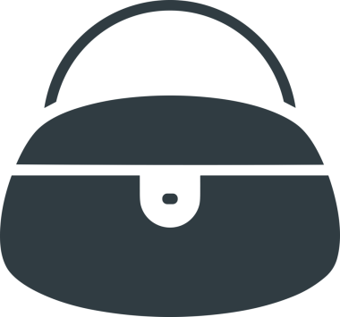 Web ve Grafiksel Tasarım için Minimalist Torba Simgesi Tasarım Biçimi Siyah ve Beyaz PNG