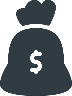 Web ve Grafiksel Tasarım için Minimalist Torba Simgesi Tasarım Biçimi Siyah ve Beyaz PNG