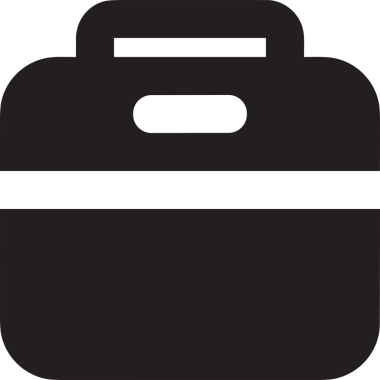 Web ve Grafiksel Tasarım için Minimalist Torba Simgesi Tasarım Biçimi Siyah ve Beyaz PNG