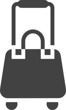 Web ve Grafiksel Tasarım için Minimalist Torba Simgesi Tasarım Biçimi Siyah ve Beyaz PNG