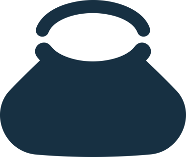 Web ve Grafiksel Tasarım için Minimalist Torba Simgesi Tasarım Biçimi Siyah ve Beyaz PNG