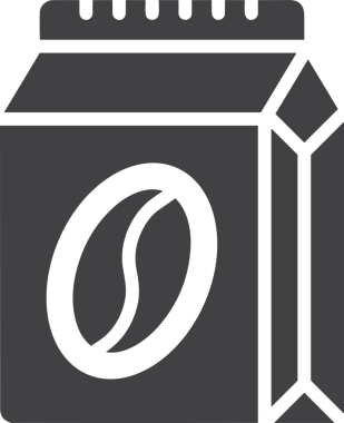 Web ve Grafiksel Tasarım için Minimalist Torba Simgesi Tasarım Biçimi Siyah ve Beyaz PNG