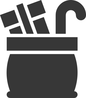 Web ve Grafiksel Tasarım için Minimalist Torba Simgesi Tasarım Biçimi Siyah ve Beyaz PNG