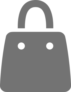 Web ve Grafiksel Tasarım için Minimalist Torba Simgesi Tasarım Biçimi Siyah ve Beyaz PNG