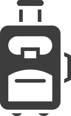 Web ve Grafiksel Tasarım için Minimalist Torba Simgesi Tasarım Biçimi Siyah ve Beyaz PNG