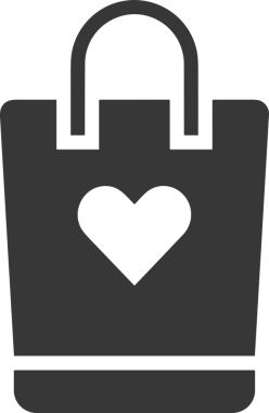 Web ve Grafiksel Tasarım için Minimalist Torba Simgesi Tasarım Biçimi Siyah ve Beyaz PNG