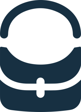 Web ve Grafiksel Tasarım için Minimalist Torba Simgesi Tasarım Biçimi Siyah ve Beyaz PNG