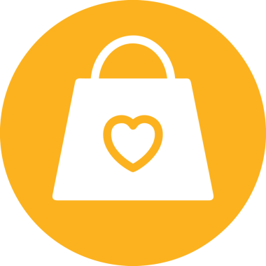 Web ve Grafiksel Tasarım için Minimalist Torba Simgesi Tasarım Biçimi Siyah ve Beyaz PNG