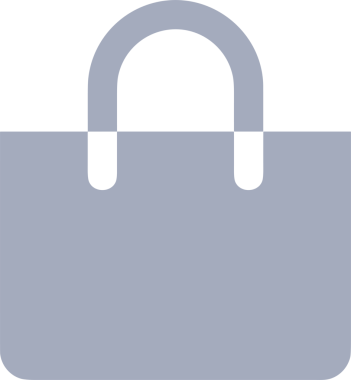 Web ve Grafiksel Tasarım için Minimalist Torba Simgesi Tasarım Biçimi Siyah ve Beyaz PNG