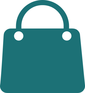 Web ve Grafiksel Tasarım için Minimalist Torba Simgesi Tasarım Biçimi Siyah ve Beyaz PNG