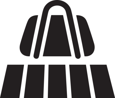 Web ve Grafiksel Tasarım için Minimalist Torba Simgesi Tasarım Biçimi Siyah ve Beyaz PNG