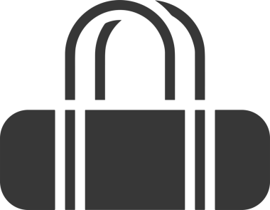 Web ve Grafiksel Tasarım için Minimalist Torba Simgesi Tasarım Biçimi Siyah ve Beyaz PNG