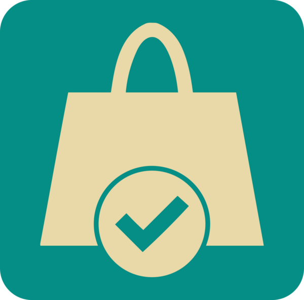 Web ve Grafiksel Tasarım için Minimalist Torba Simgesi Tasarım Biçimi Siyah ve Beyaz PNG