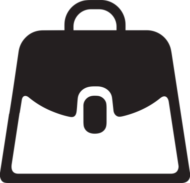 Web ve Grafiksel Tasarım için Minimalist Torba Simgesi Tasarım Biçimi Siyah ve Beyaz PNG