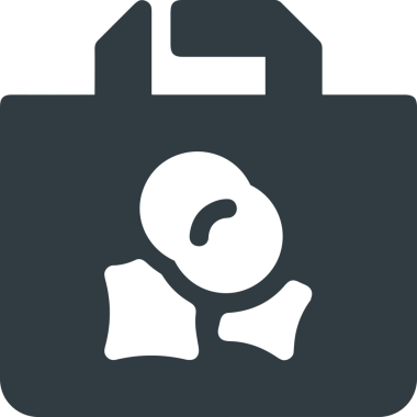 Web ve Grafiksel Tasarım için Minimalist Torba Simgesi Tasarım Biçimi Siyah ve Beyaz PNG