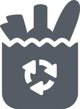 Web ve Grafiksel Tasarım için Minimalist Torba Simgesi Tasarım Biçimi Siyah ve Beyaz PNG