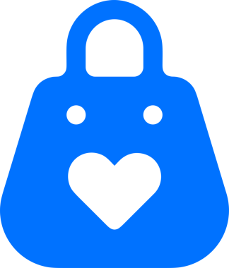 Web ve Grafiksel Tasarım için Minimalist Torba Simgesi Tasarım Biçimi Siyah ve Beyaz PNG