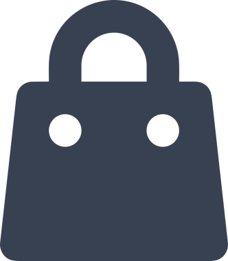 Web ve Grafiksel Tasarım için Minimalist Torba Simgesi Tasarım Biçimi Siyah ve Beyaz PNG