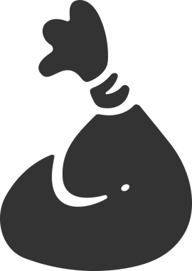 Web ve Grafiksel Tasarım için Minimalist Torba Simgesi Tasarım Biçimi Siyah ve Beyaz PNG