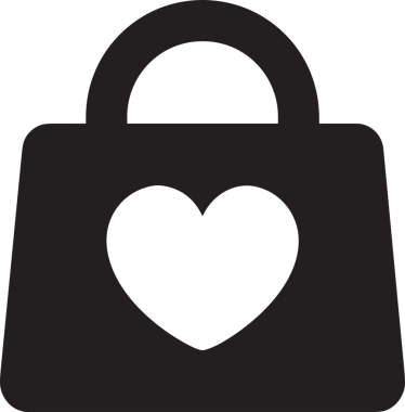 Web ve Grafiksel Tasarım için Minimalist Torba Simgesi Tasarım Biçimi Siyah ve Beyaz PNG